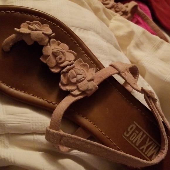 MIX N_o 6 Pink suede sandals - Picture 2 of 4